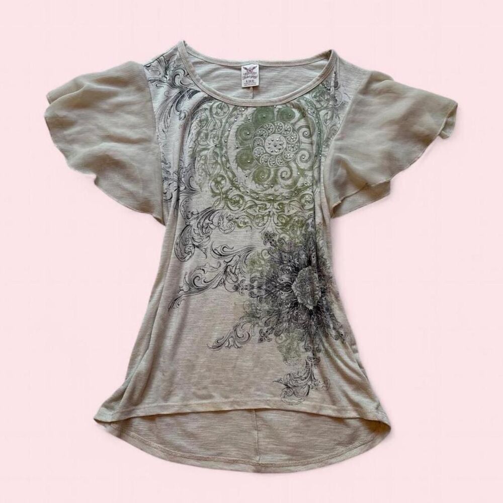 Faded-glory Women's Cream and Tan Blouse